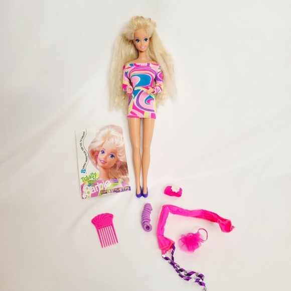 Mattel Other - Vintage 1991 Totally Hair Blonde Barbie + Accessories *hair is cut*